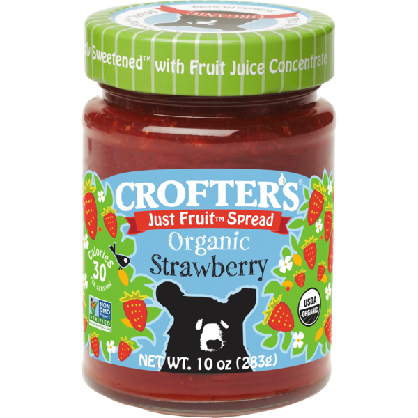 Crofters Organic Just Fruit Spread Strawberry 10 oz., PK6 60067275000311